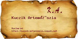 Kuczik Artemíszia névjegykártya